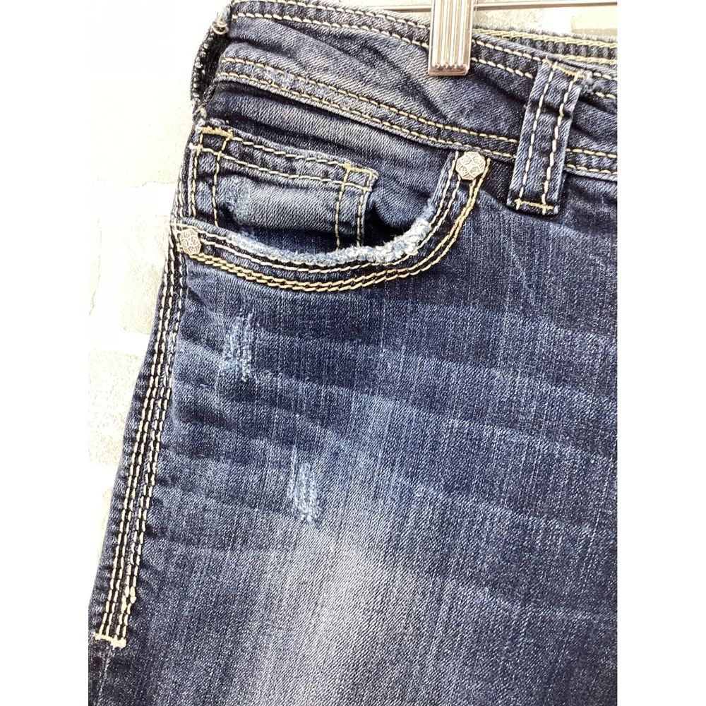 Silver Jeans Co Suki Surplus Bootcut Jeans Dark Wash Distressed Womens 16 L32 - Picture 4 of 10